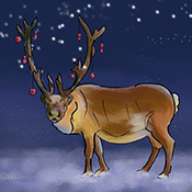 Reindeer Holiday Card